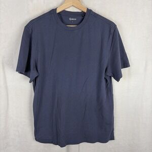 Quince Men Blue Cotton Blend Jersey Short Sleeve Tee Sleeved Top Large